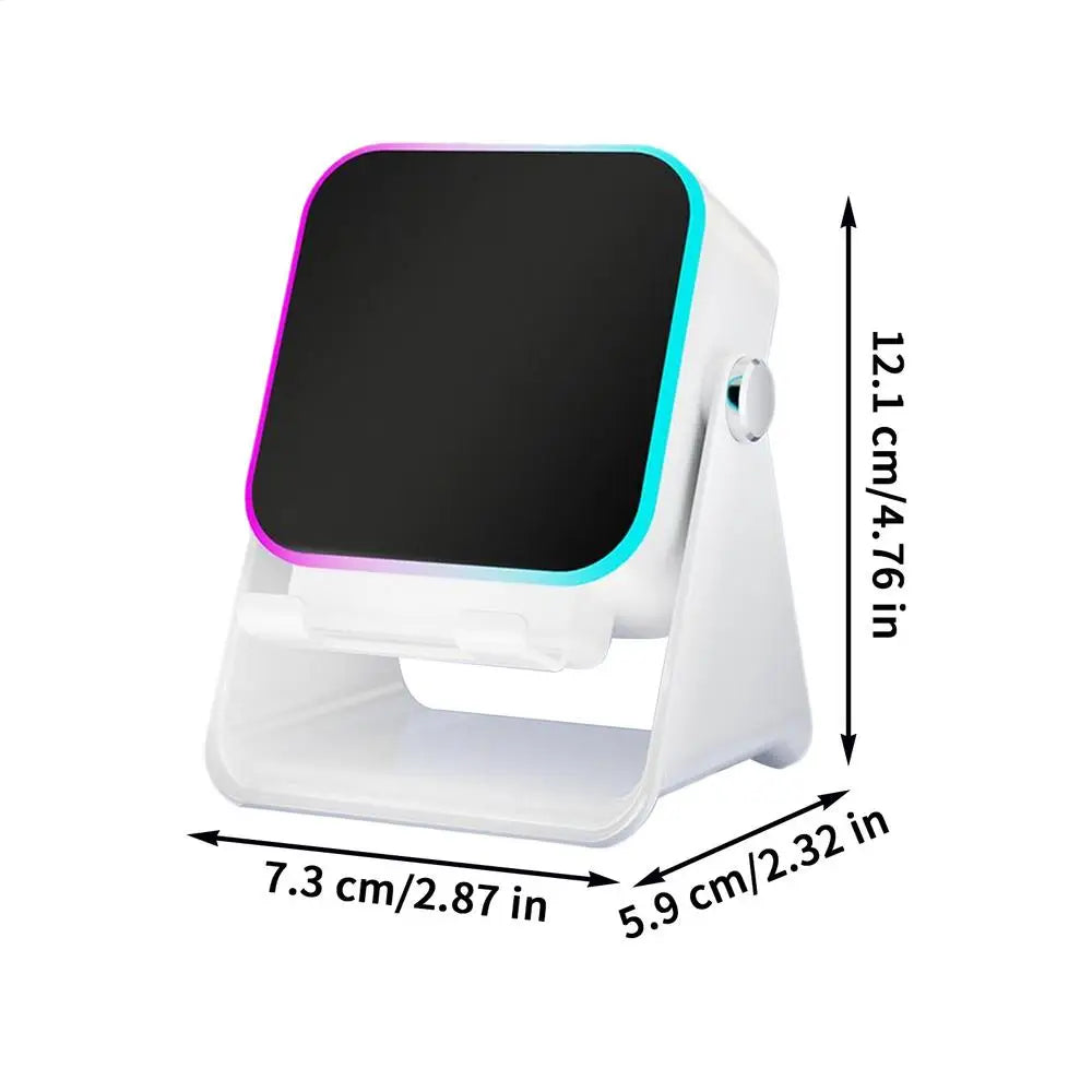 Portable Folding Phone Holder with Speaker & Light
