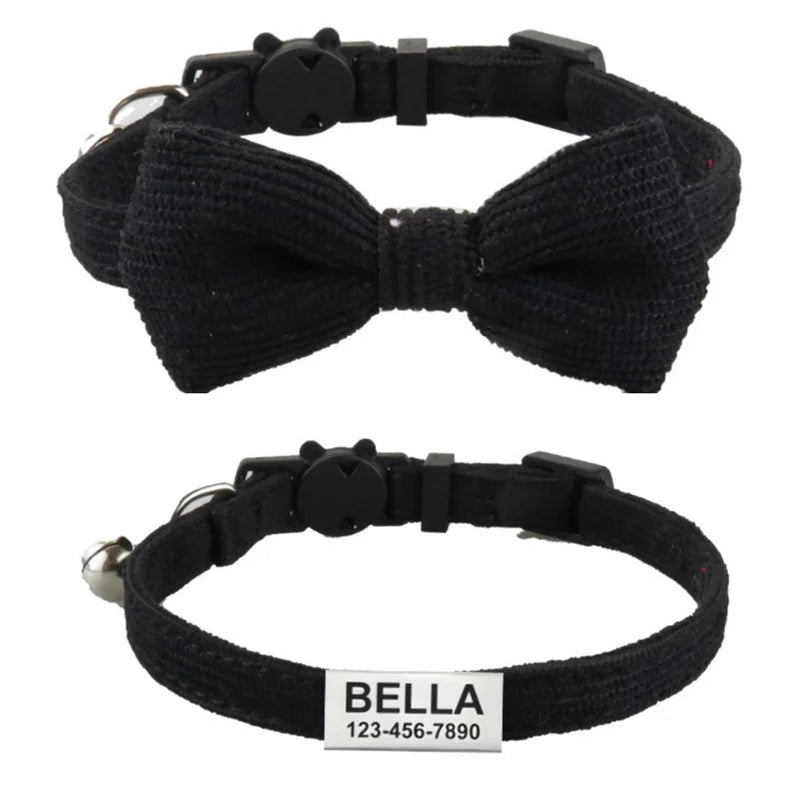 Personalized Adjustable Pet Bow Collar