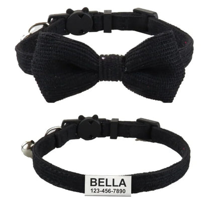 Personalized Adjustable Pet Bow Collar