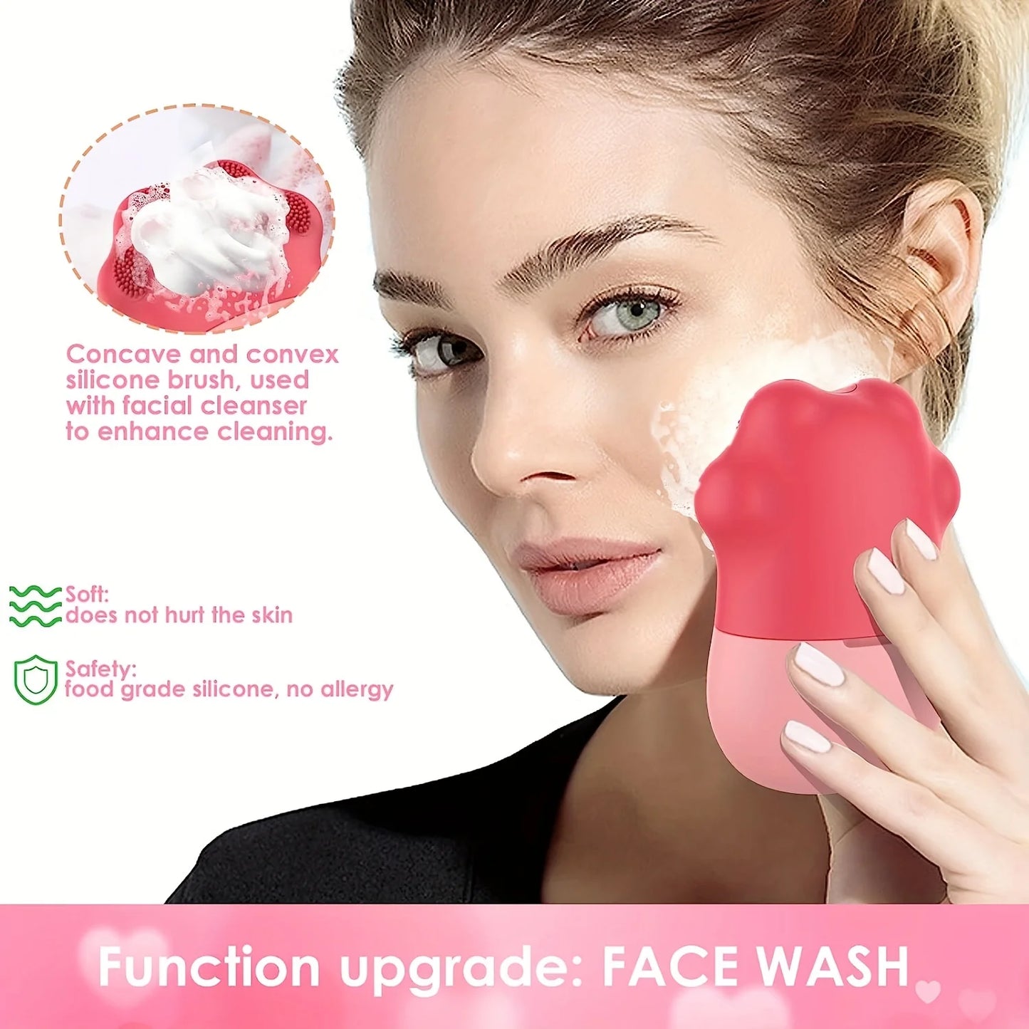 Facial Ice Roller with Cleansing Brush