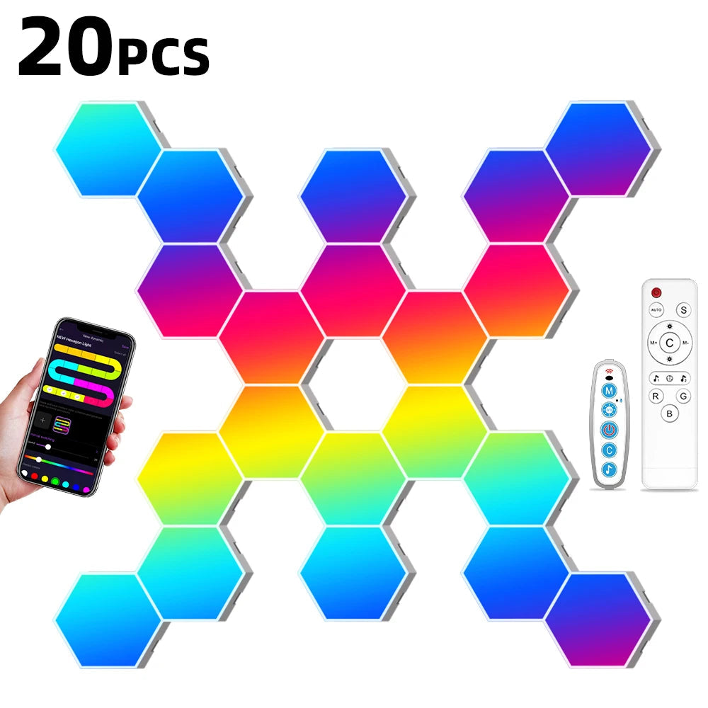 Smart LED Hexagonal Wall Lamp