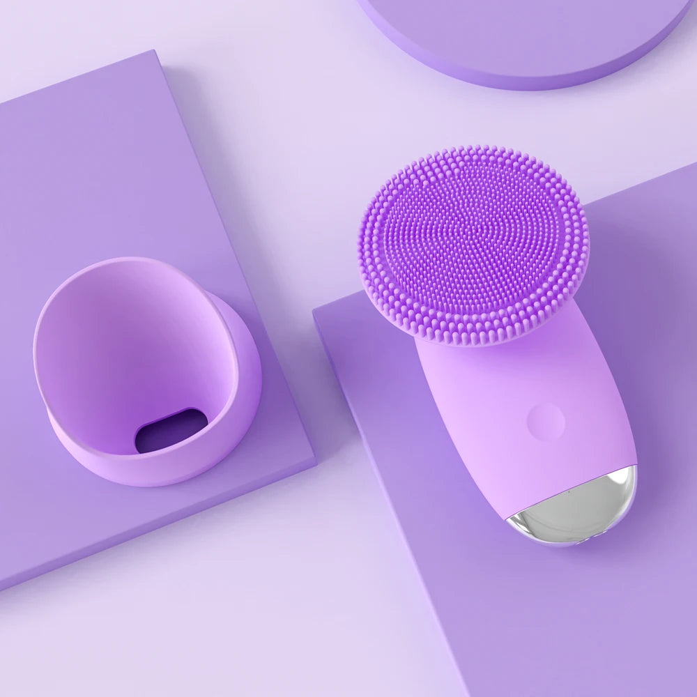 Electric Silicone Facial Massager Brush
