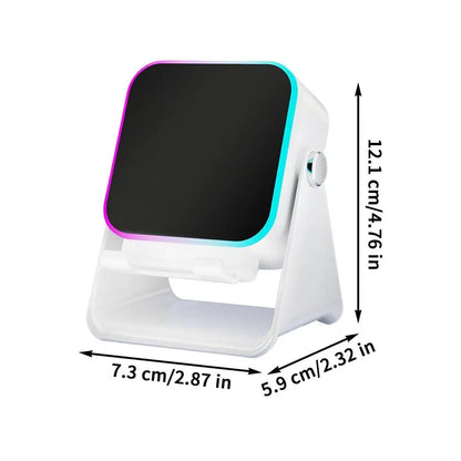 Portable Folding Phone Holder with Speaker & Light