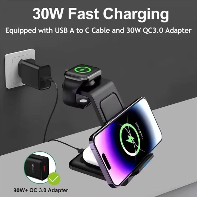 3-in-1 Fast Wireless Charging Dock