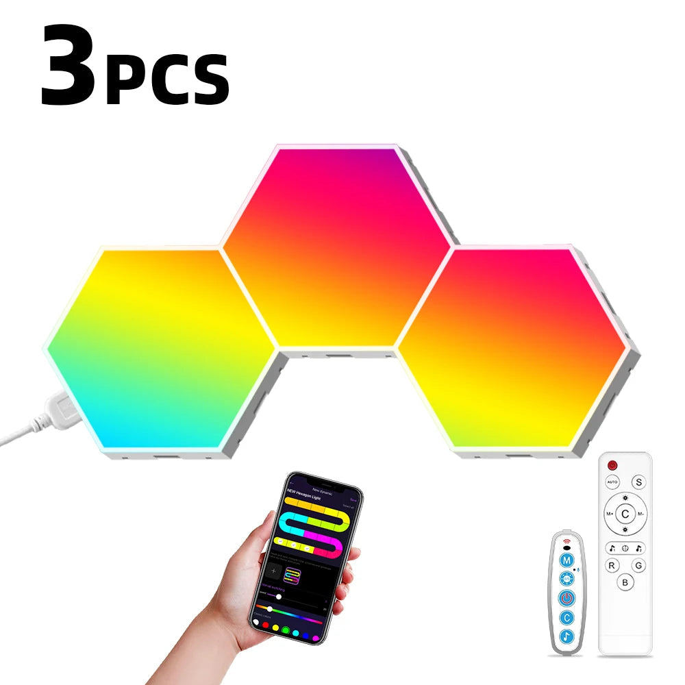 Smart LED Hexagonal Wall Lamp