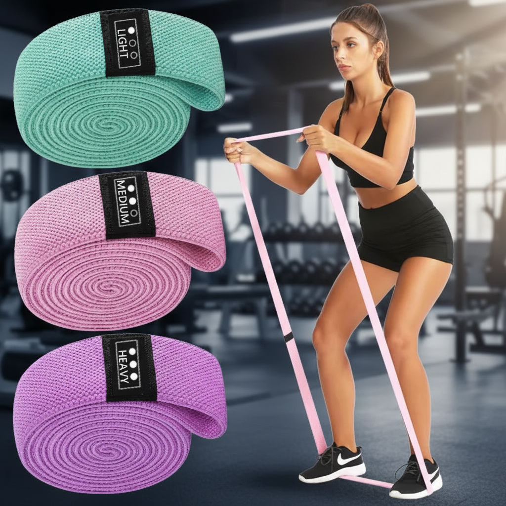 3-Piece Fabric Resistance Bands Set