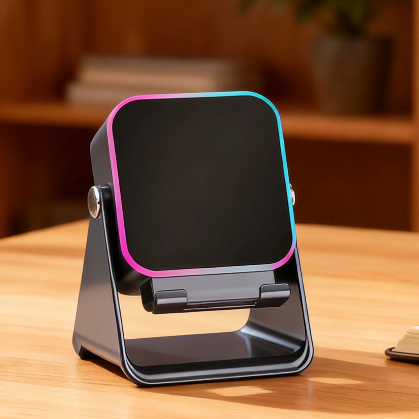 Portable Folding Phone Holder with Speaker & Light