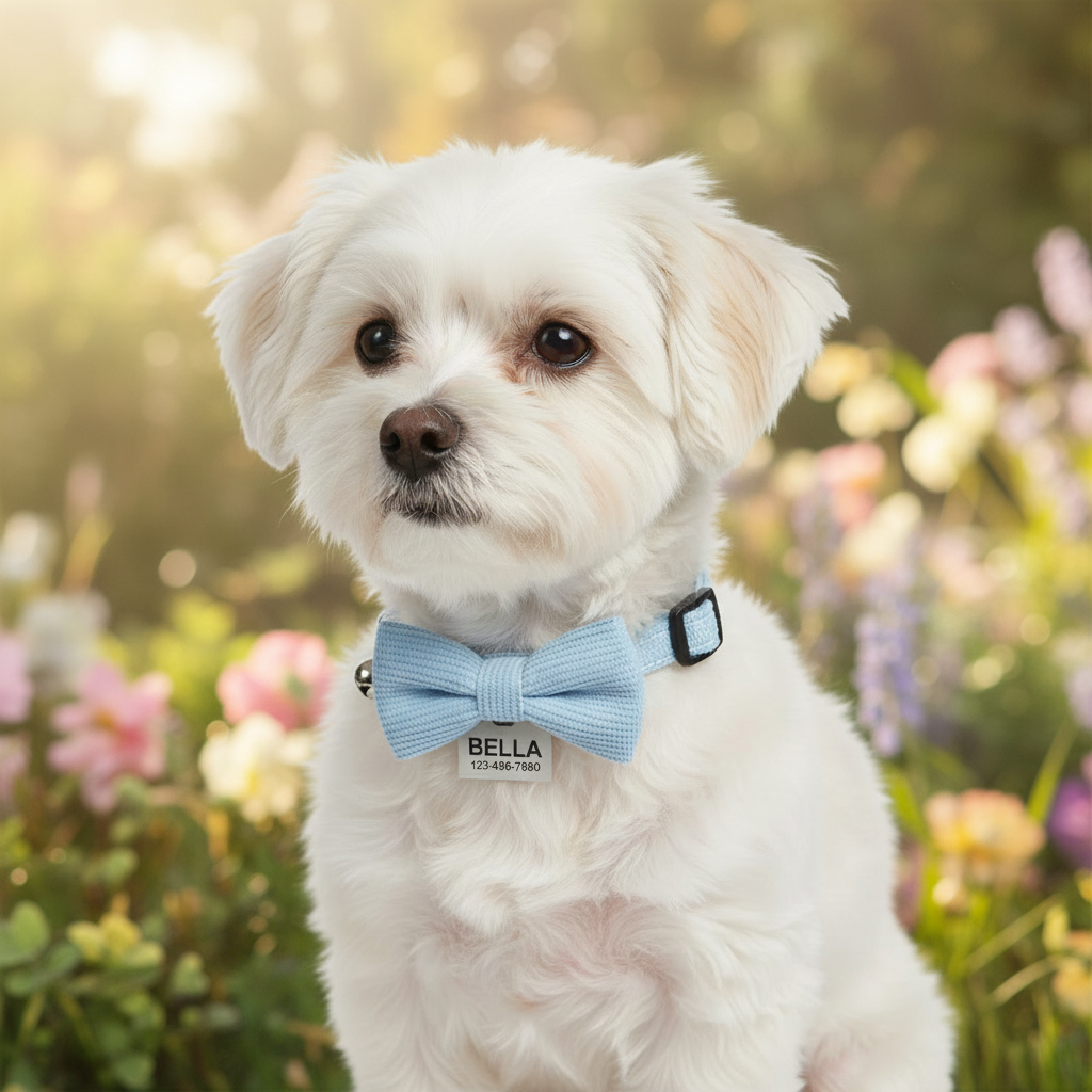 Personalized Adjustable Pet Bow Collar