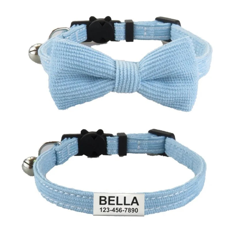 Personalized Adjustable Pet Bow Collar
