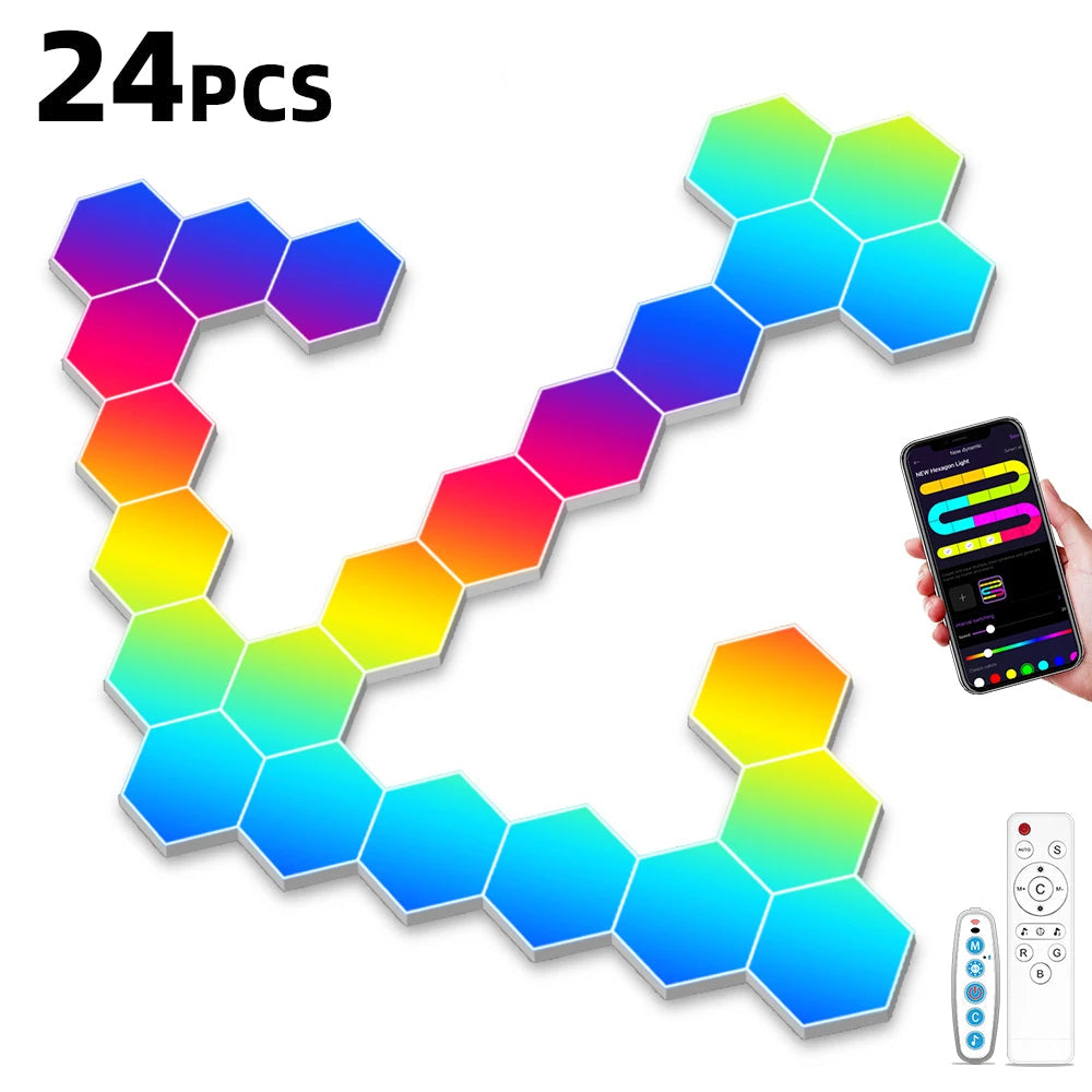Smart LED Hexagonal Wall Lamp