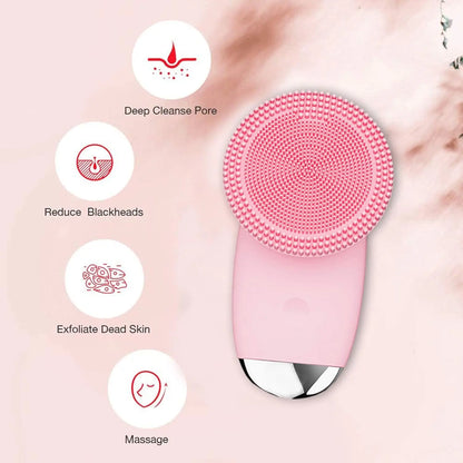 Electric Silicone Facial Massager Brush