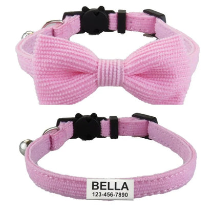 Personalized Adjustable Pet Bow Collar