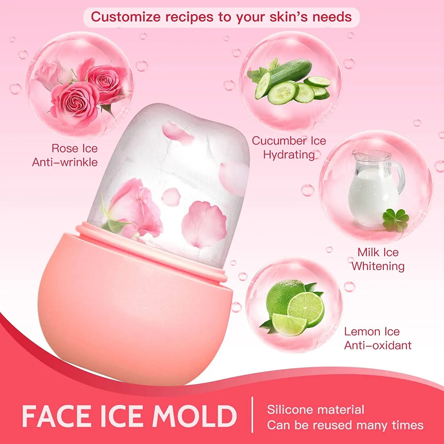 Facial Ice Roller with Cleansing Brush