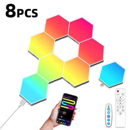 Smart LED Hexagonal Wall Lamp