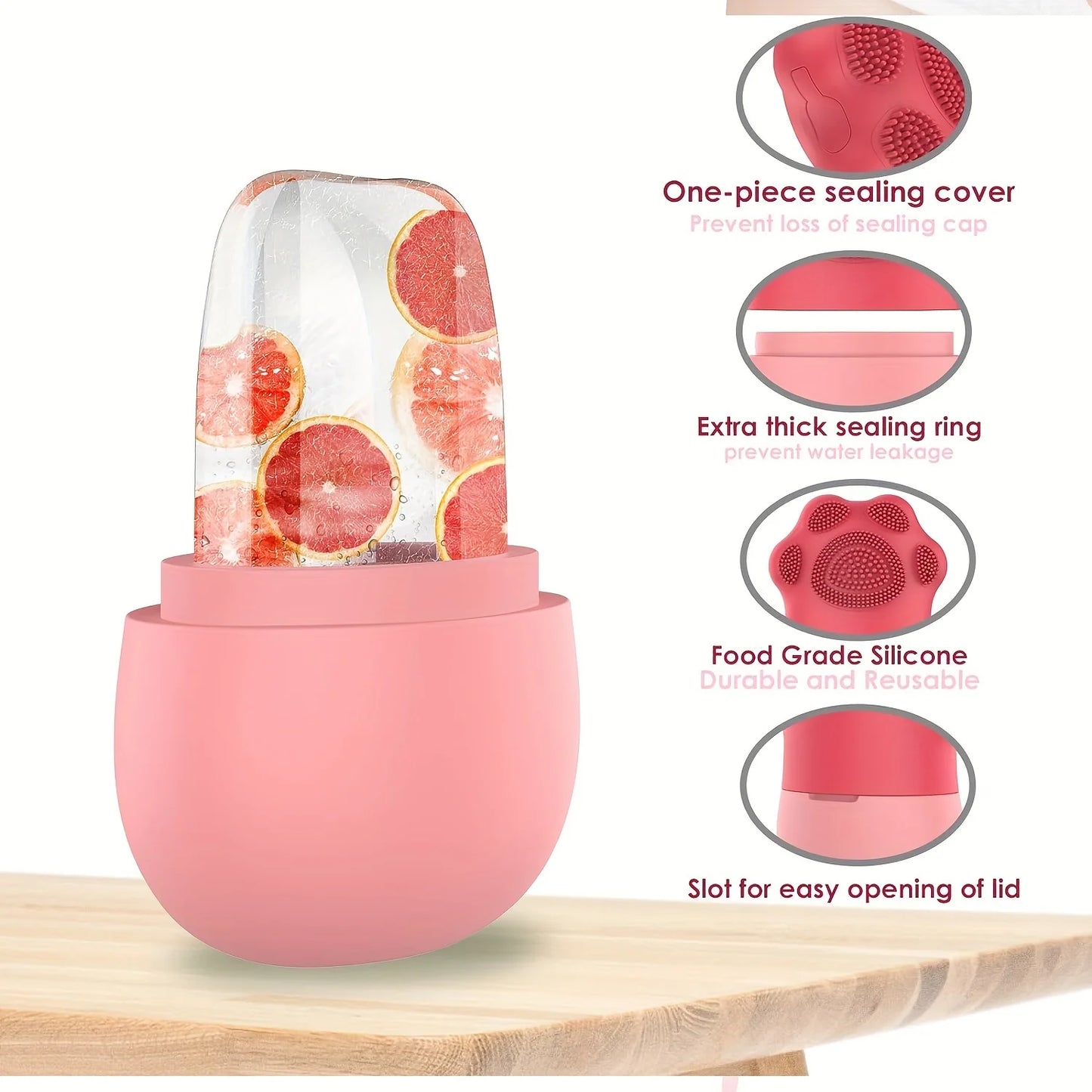 Facial Ice Roller with Cleansing Brush
