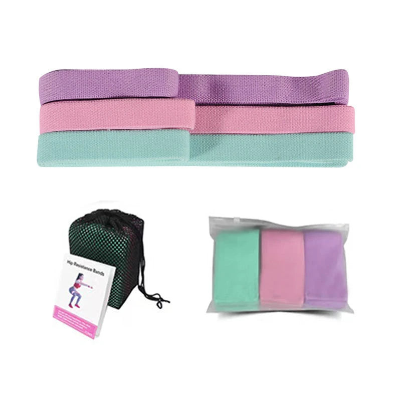 3-Piece Fabric Resistance Bands Set