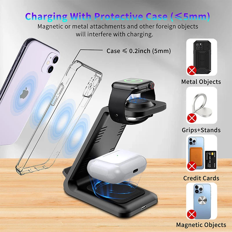 3-in-1 Fast Wireless Charging Dock