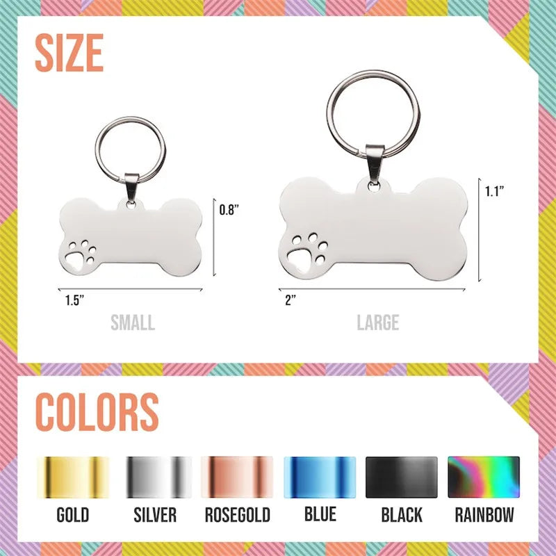 Personalized Stainless Steel Pet Key Chain