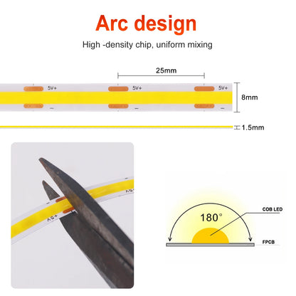 Flexible USB LED Strip Light 3M 5M