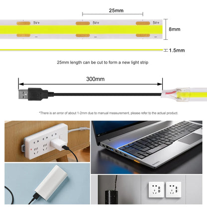 Flexible USB LED Strip Light 3M 5M