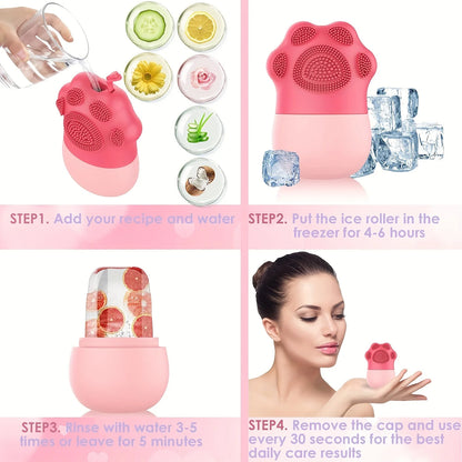 Facial Ice Roller with Cleansing Brush
