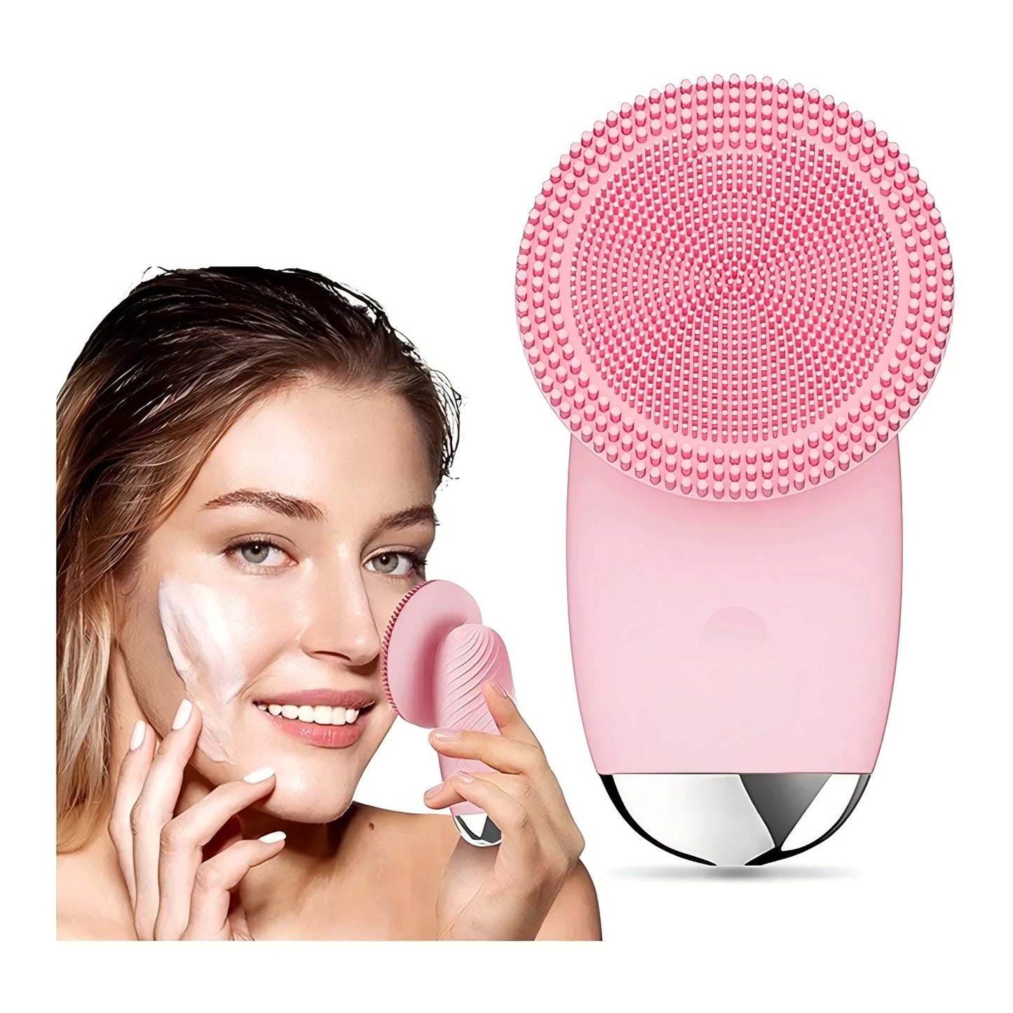 Electric Silicone Facial Massager Brush