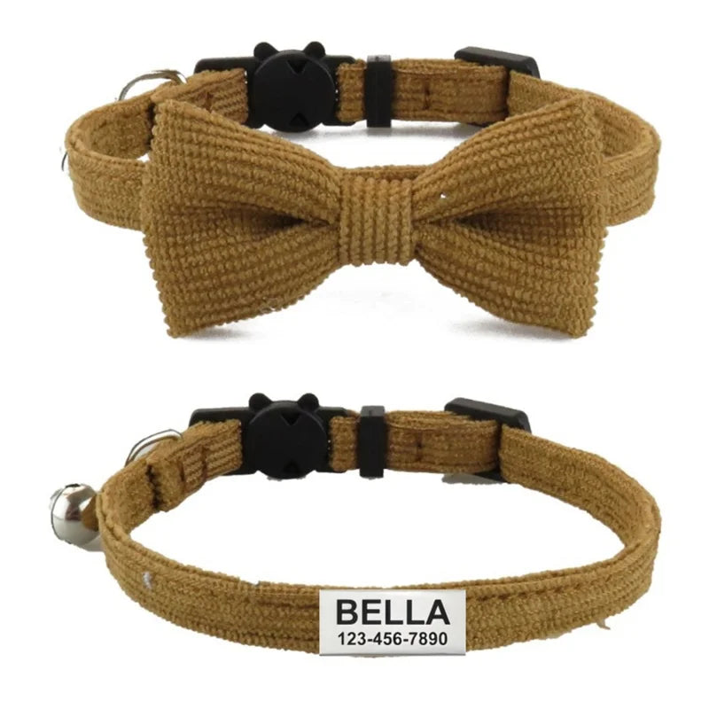 Personalized Adjustable Pet Bow Collar